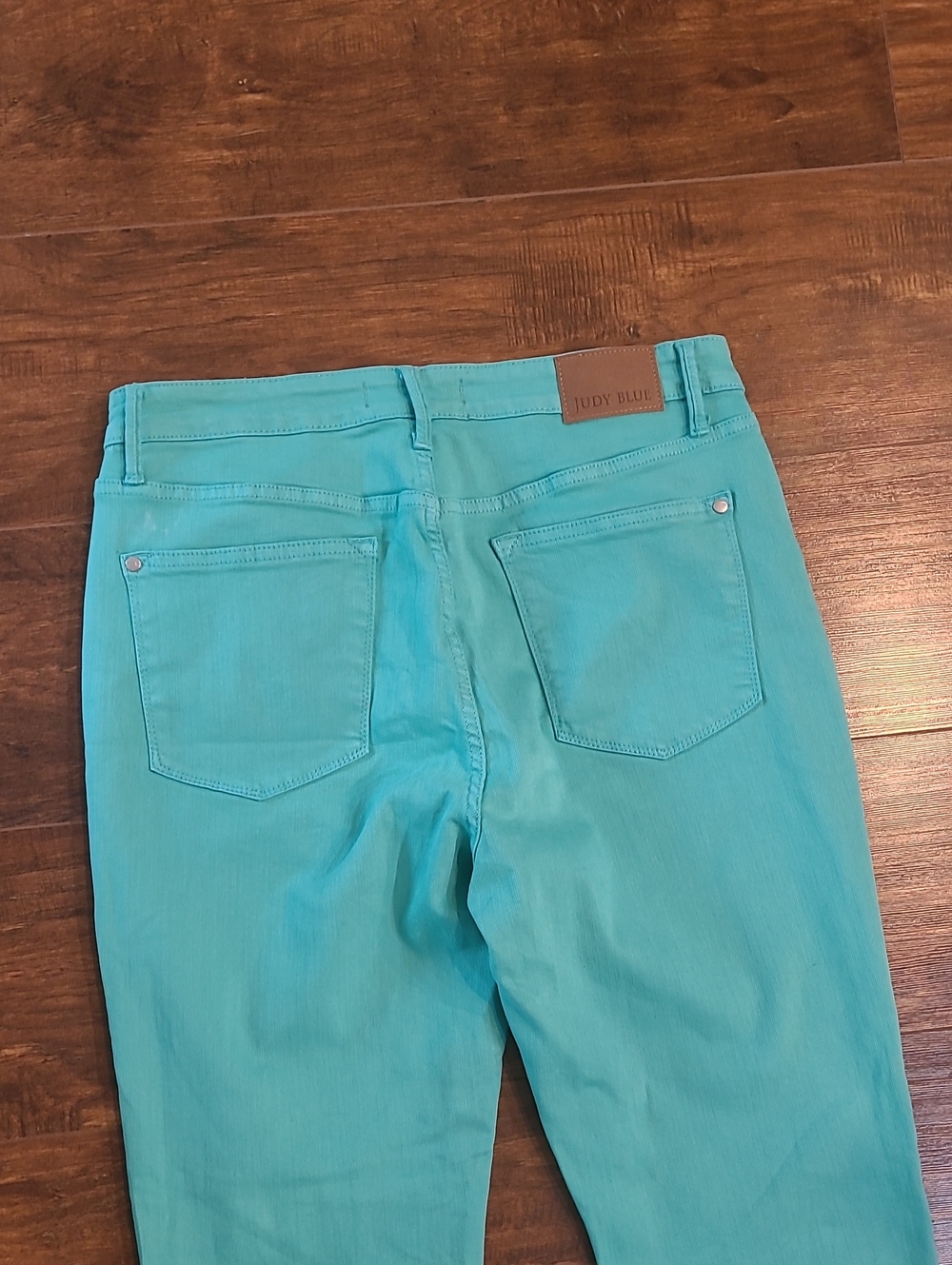 Judy Blue Bright Teal Slim Fit  Jeans  Stretchy Size 13/31 - Picture 8 of 12